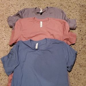 Lot of 3 Canvas brand cotton crew neck tee shirts